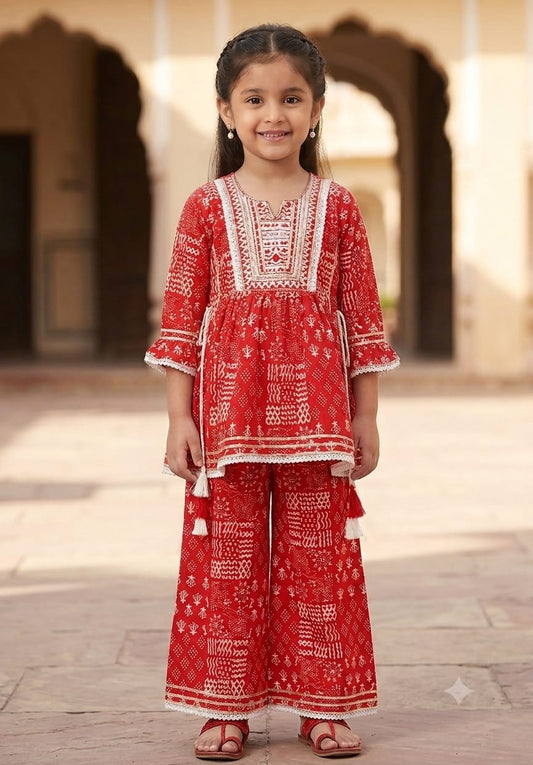 Girls Cotton Outfit - Devikrupa Kidswear