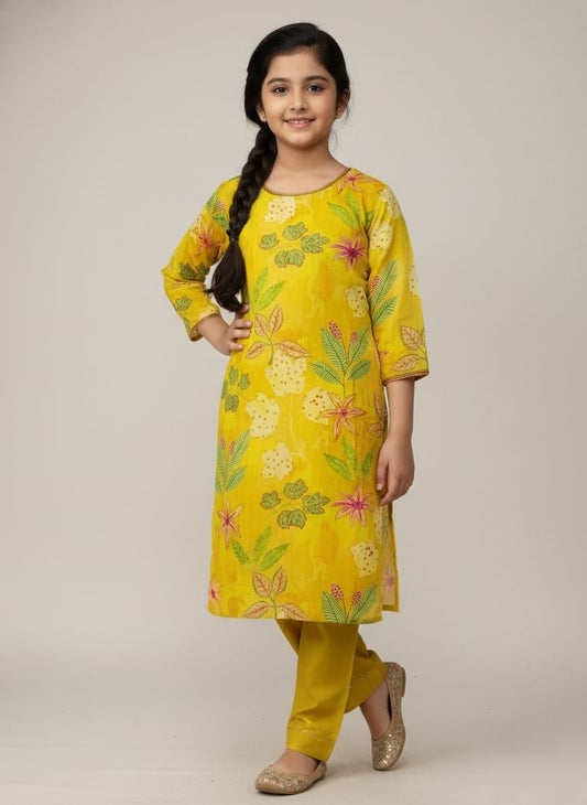 Girls Kurti & Pants Set - Devikrupa Kidswear