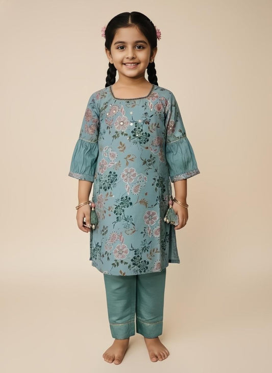 Girls Kurti & Pants Set - Devikrupa Kidswear