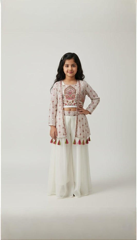Girls Koti & Palazo Set - Devikrupa Kidswear