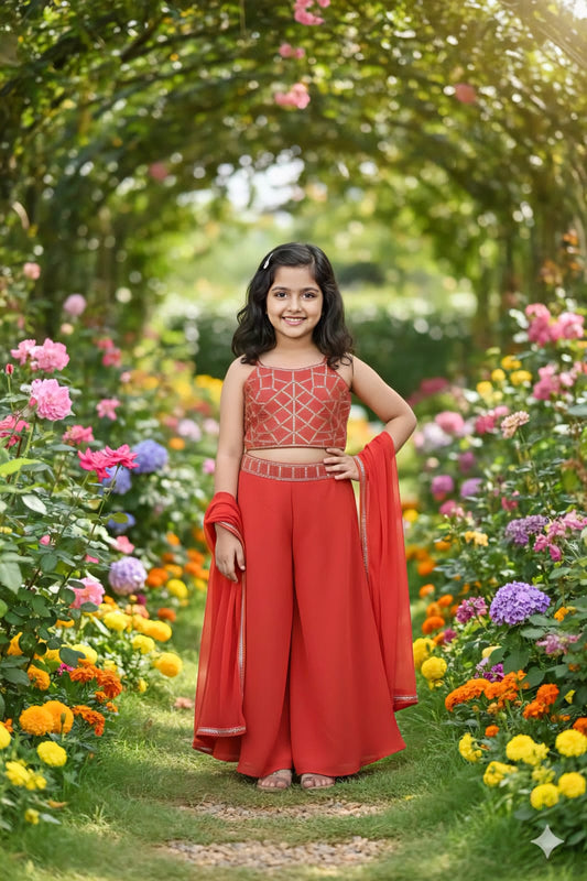 Girls Colour Palazo - Devikrupa Kidswear