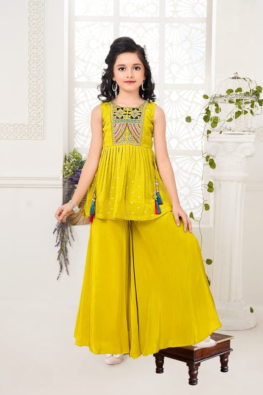 Girls Colour Palazo - Devikrupa Kidswear