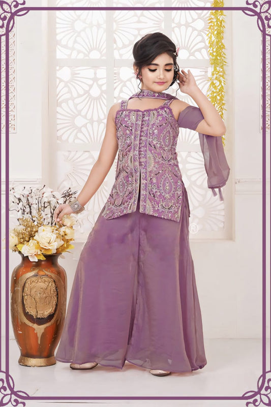 Girls Colour Palazo - Devikrupa Kidswear