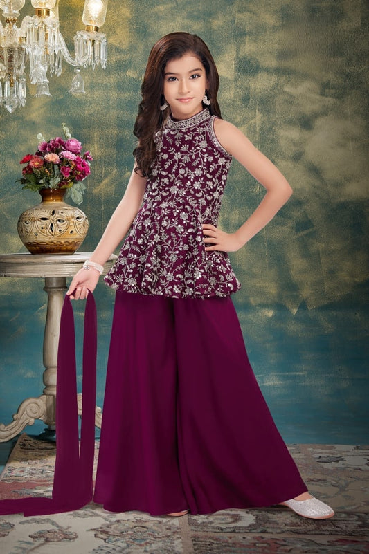 Girls Colour Palazo - Devikrupa Kidswear
