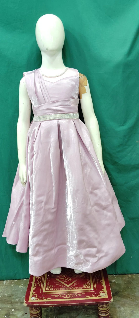 Girls One PIece Gown Organza Fabric