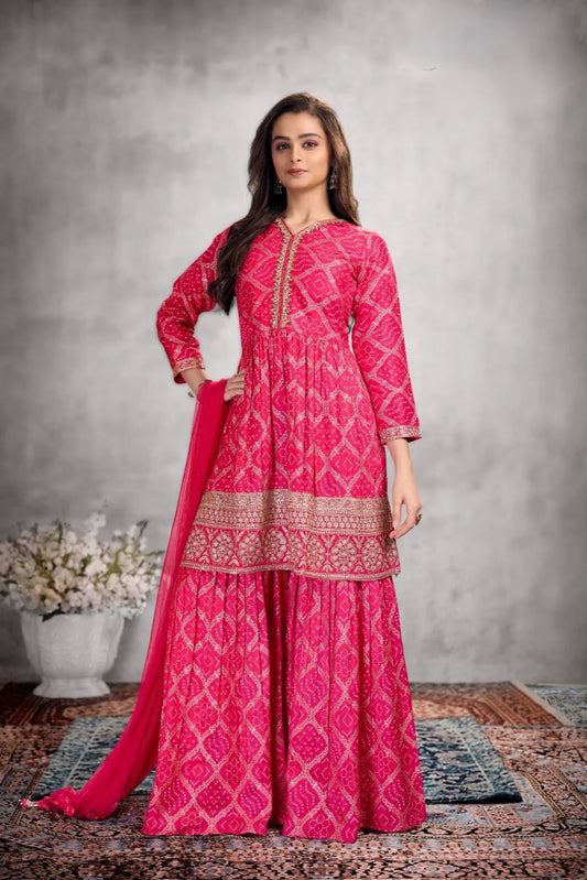 Girls Rani Colour Gharara