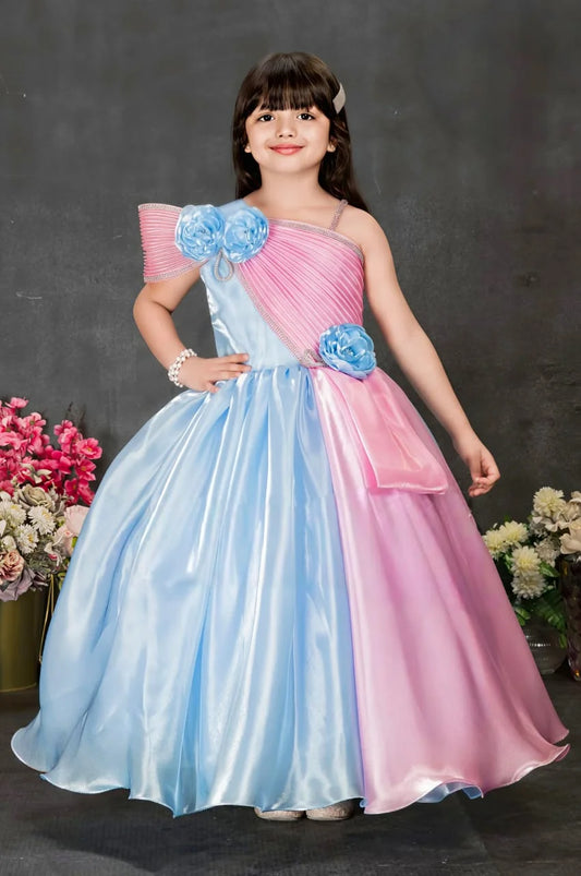 Girls Blue Colour Gown
