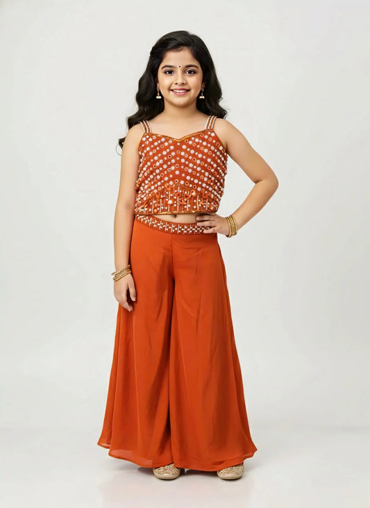 Girls Rust Colour Plaso