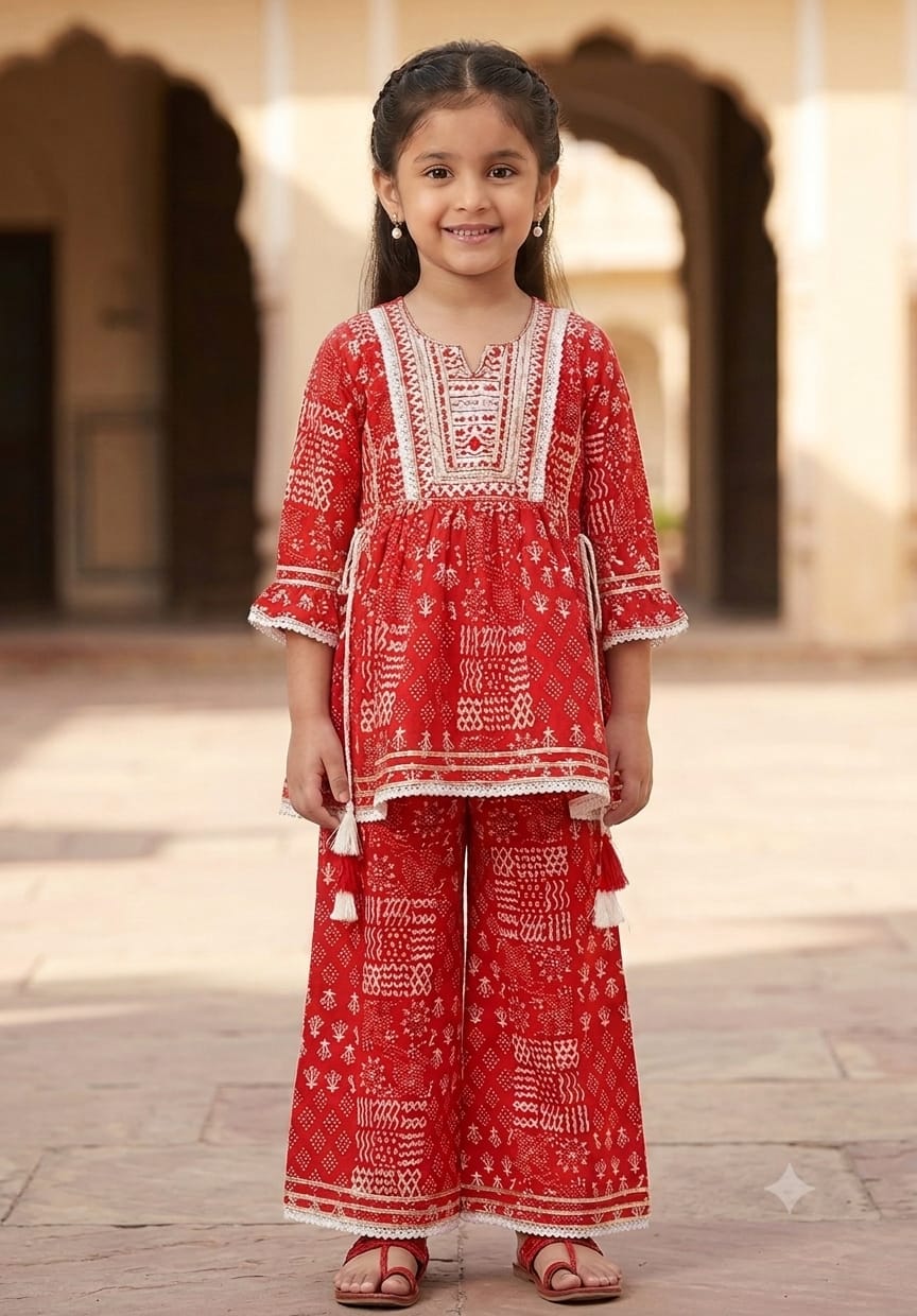 Girls Cotton Outfit - Devikrupa Kidswear
