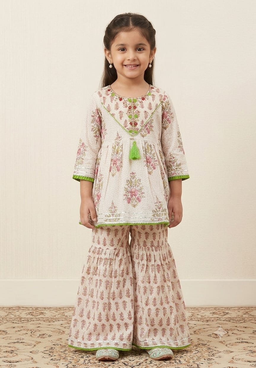 Girls Cotton Outfit - Devikrupa Kidswear