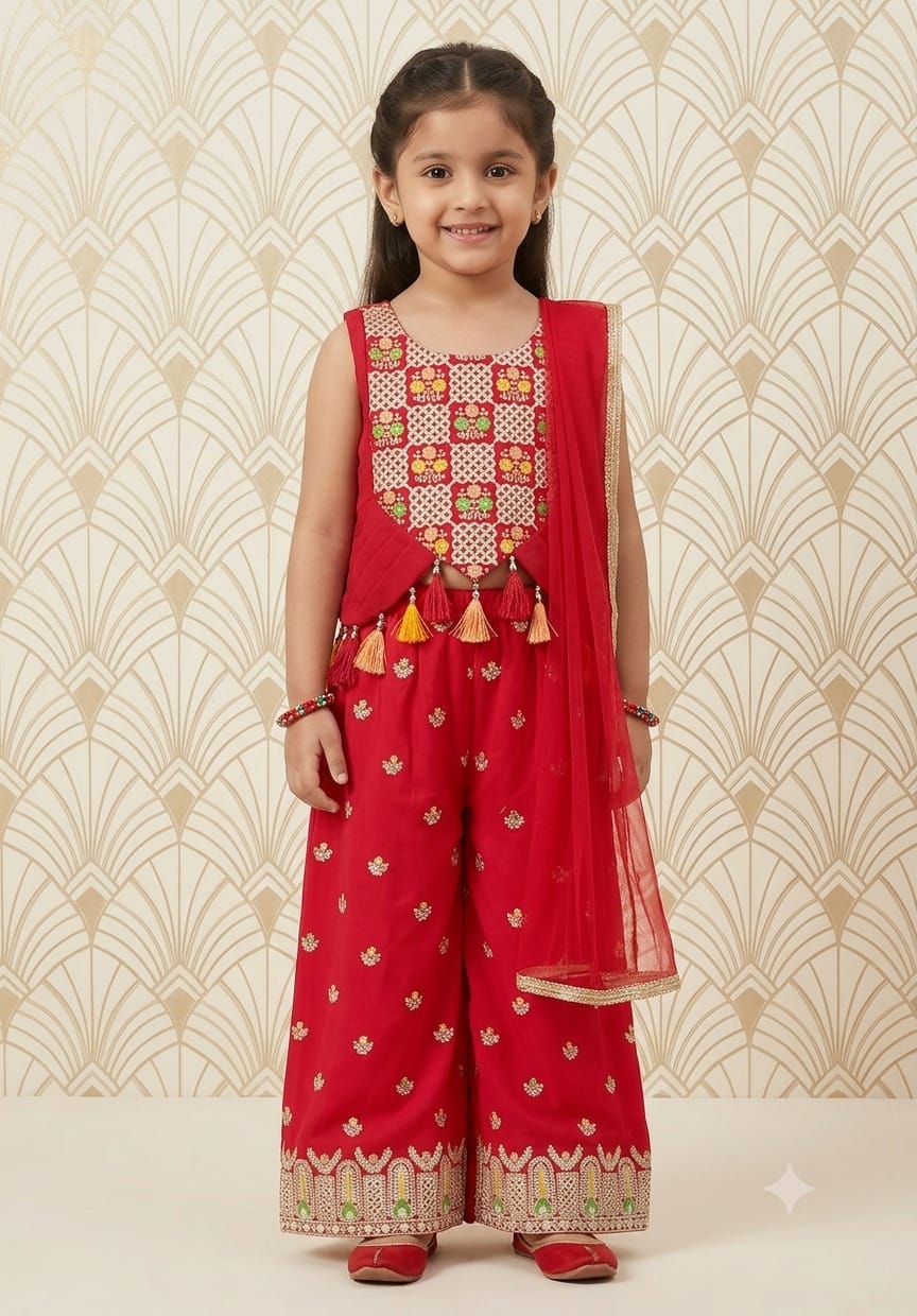 Girls Colour Palazo - Devikrupa Kidswear