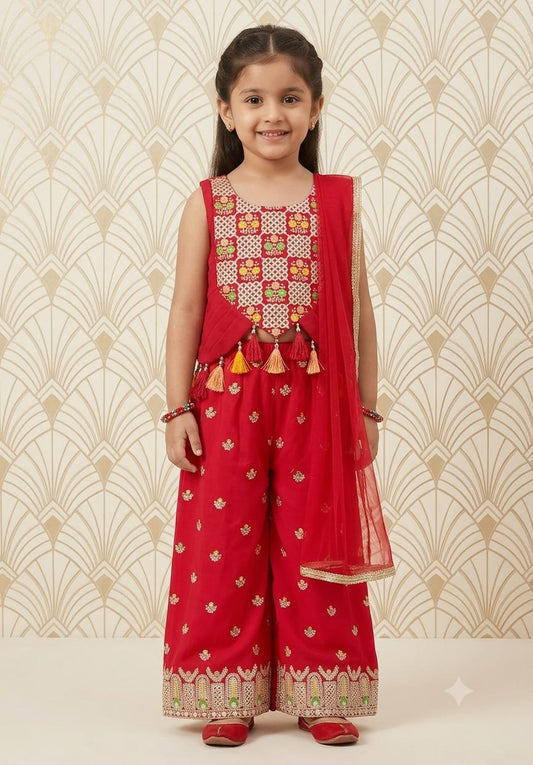 Girls Colour Palazo - Devikrupa Kidswear