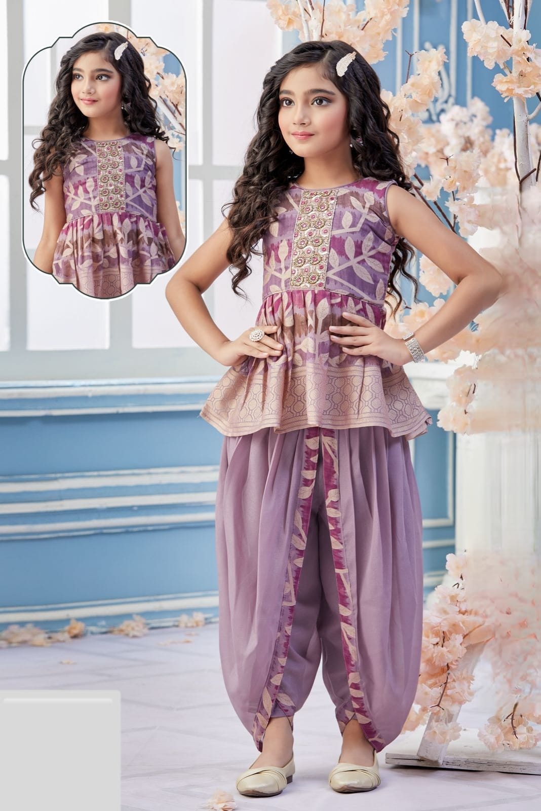 Girls Dhoti Set - Devikrupa Kidswear