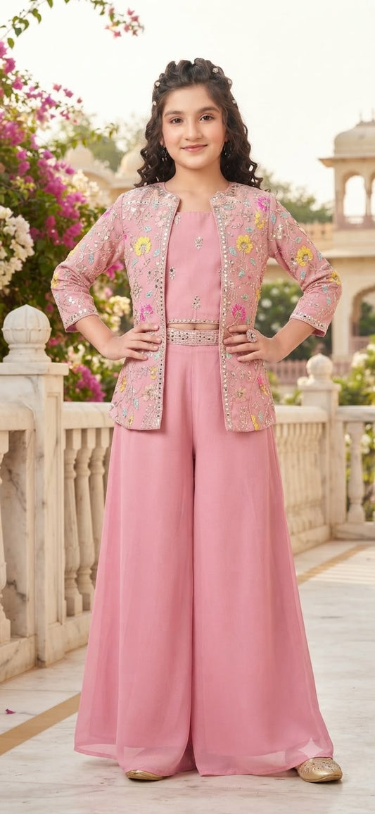 Girls Colour Palazo - Devikrupa Kidswear
