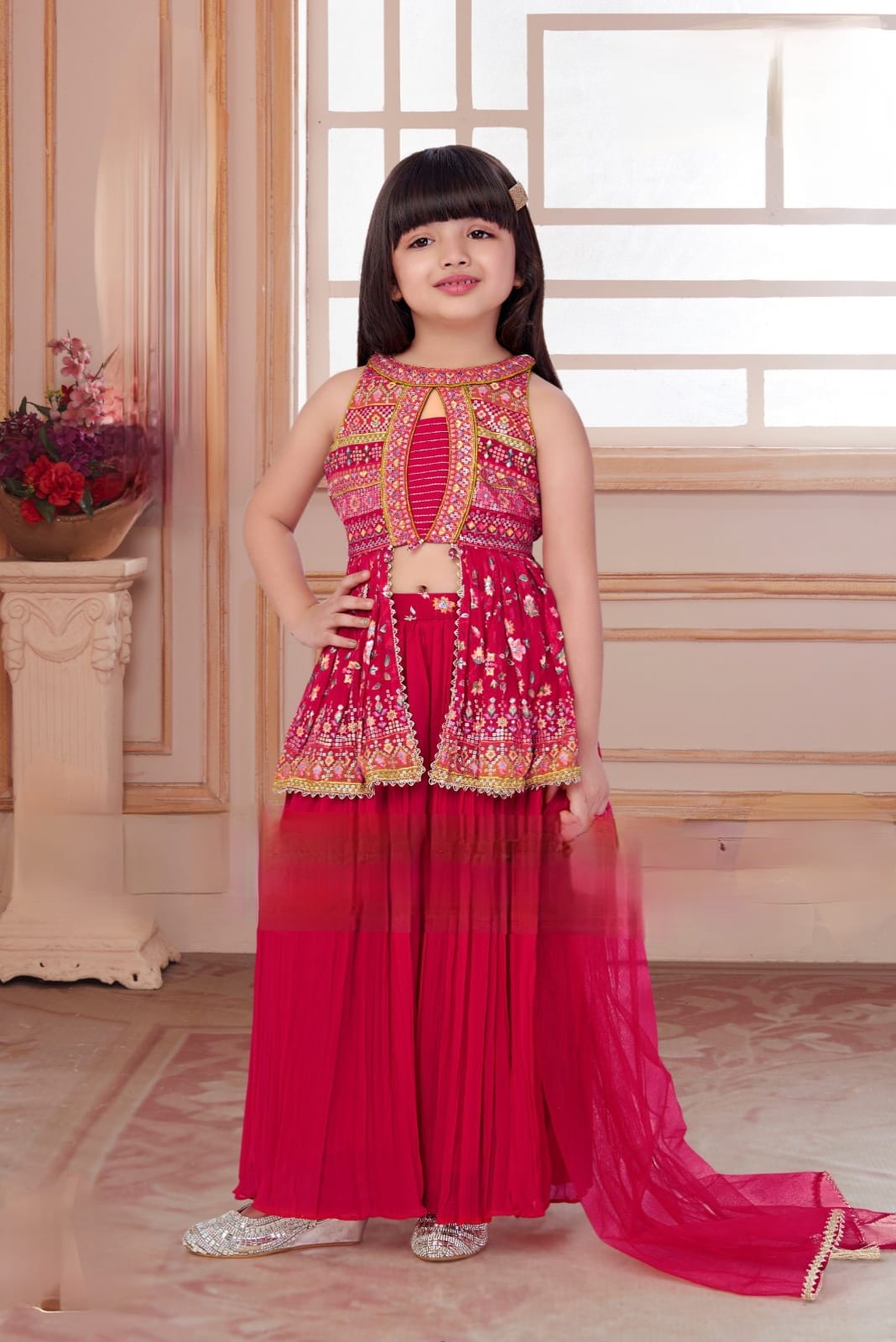 Girls Colour Palazo - Devikrupa Kidswear