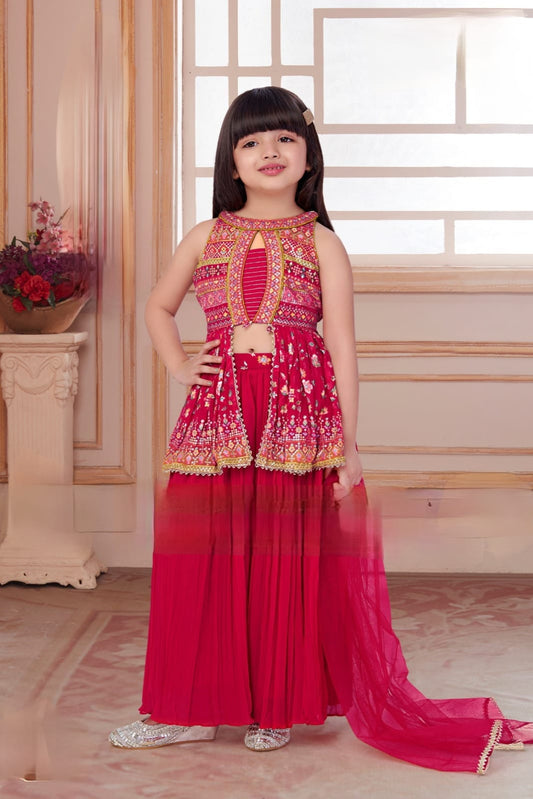 Girls Colour Palazo - Devikrupa Kidswear