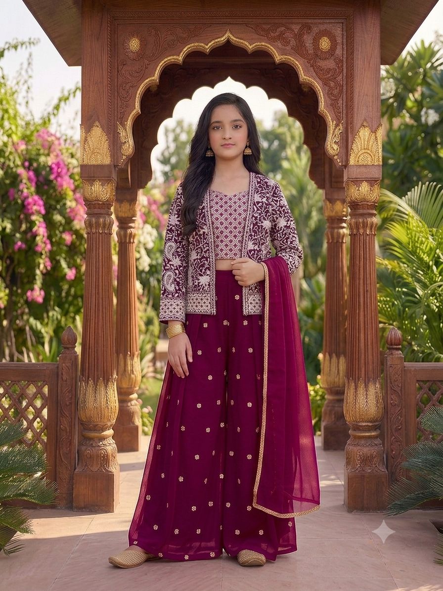 Girls Koti Palazo Set - Devikrupa Kidswear
