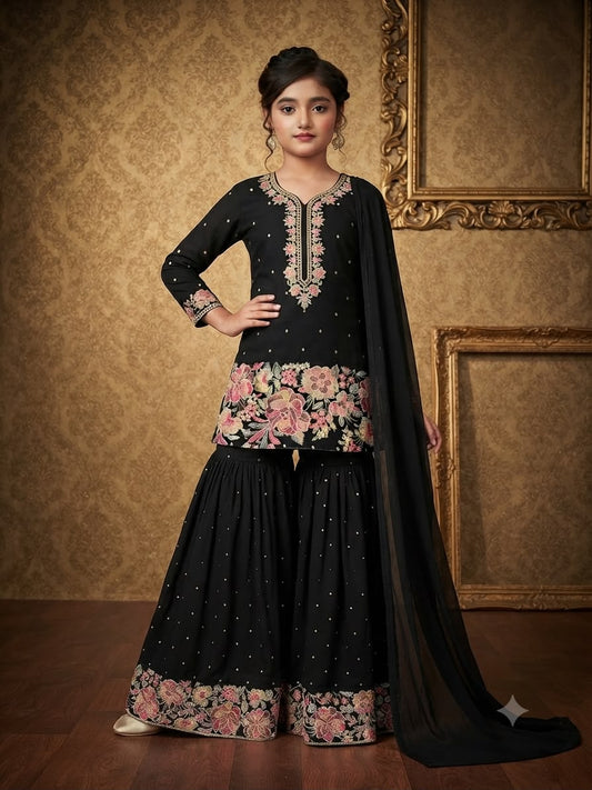 Girls Colour Palazo - Devikrupa Kidswear