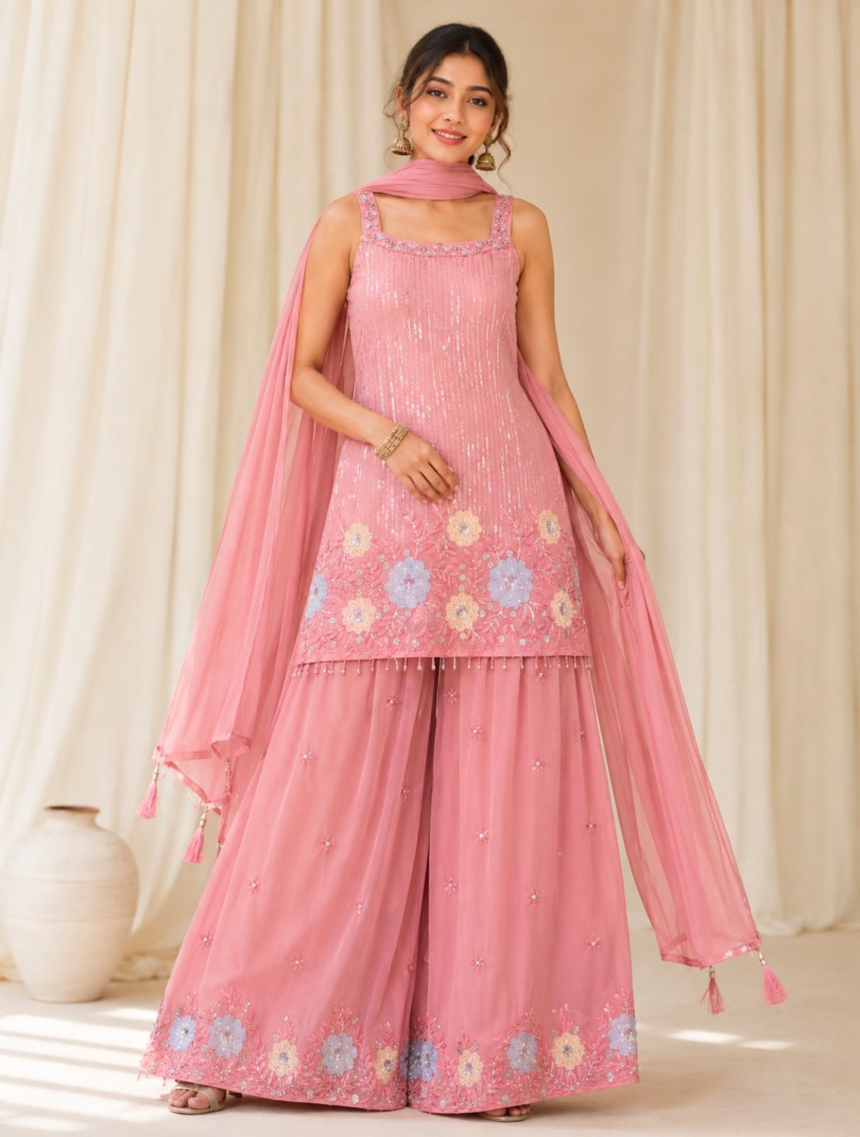 Girls Colour Palazo - Devikrupa Kidswear