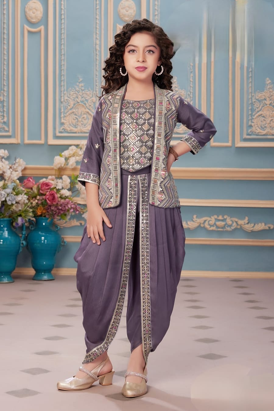 Girls Dhoti Set - Devikrupa Kidswear