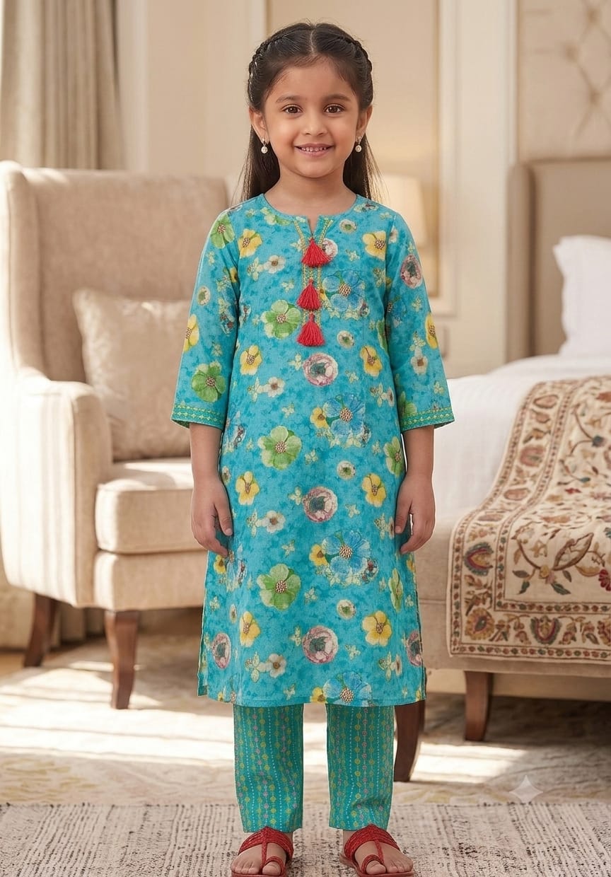 Girls Cotton Outfit - Devikrupa Kidswear
