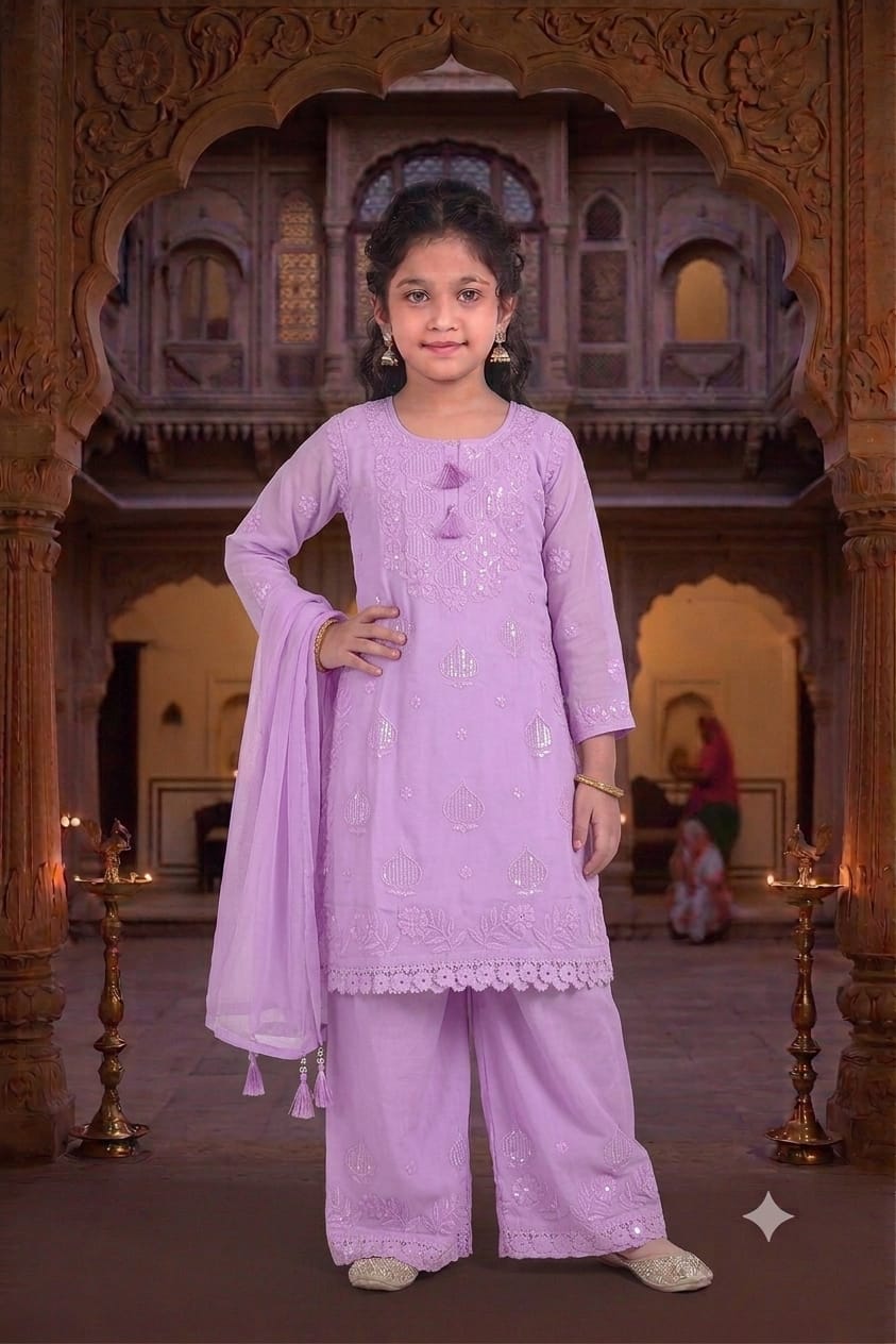 Girls Colour Palazo - Devikrupa Kidswear
