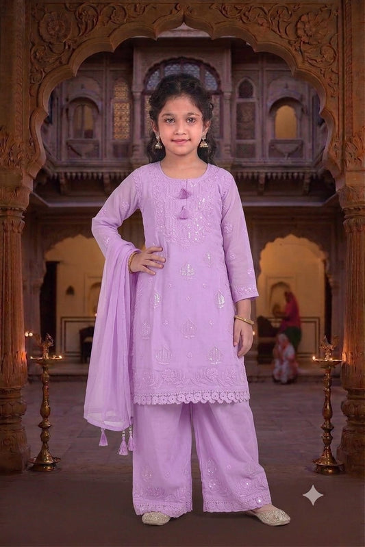 Girls Colour Palazo - Devikrupa Kidswear