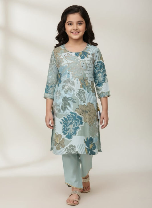 Girls Kurti & Pants Set - Devikrupa Kidswear