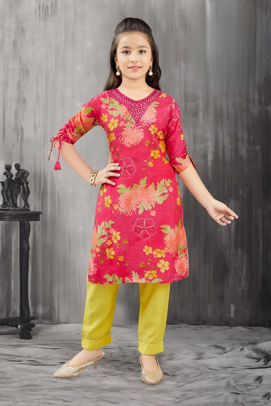 Girls Kurti & Pants Set - Devikrupa Kidswear