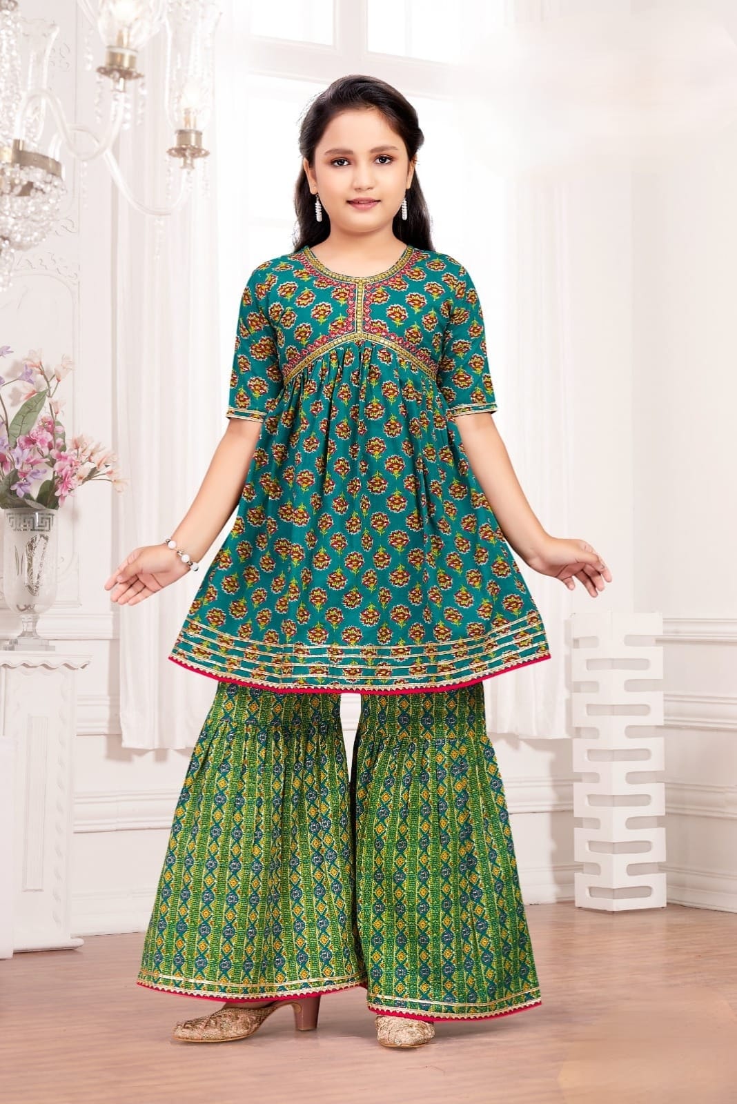 Girls Kurti & Gharara Set - Devikrupa Kidswear