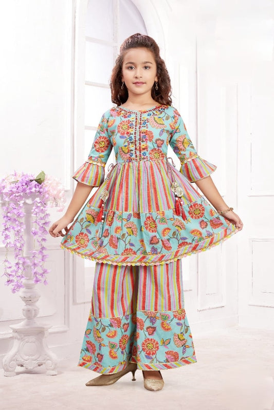 Girls Kurti & Palazo Set - Devikrupa Kidswear