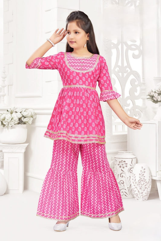 Girls Kurti & Gharara Set - Devikrupa Kidswear