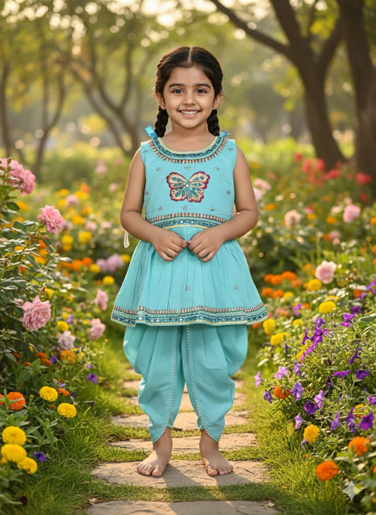 Girls Dhoti Patiyala Set - Devikrupa Kidswear