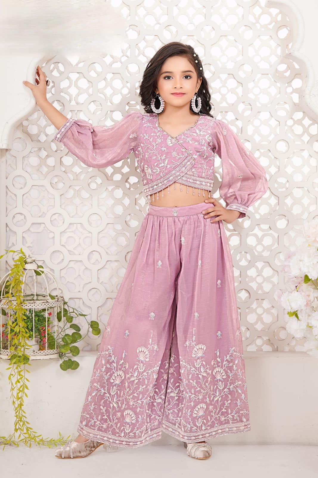 Girls Colour Palazo - Devikrupa Kidswear
