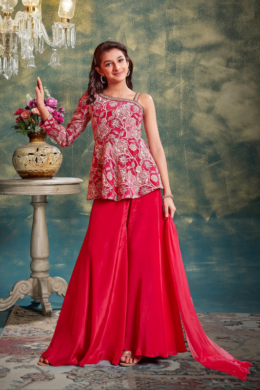 Girls Colour Palazo - Devikrupa Kidswear