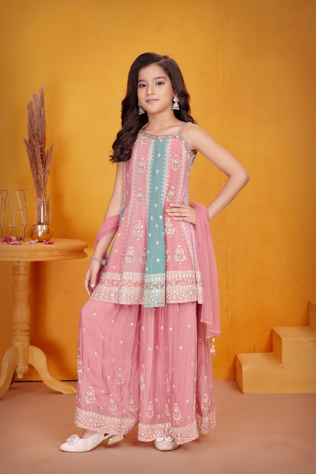 Girls Colour Palazo - Devikrupa Kidswear