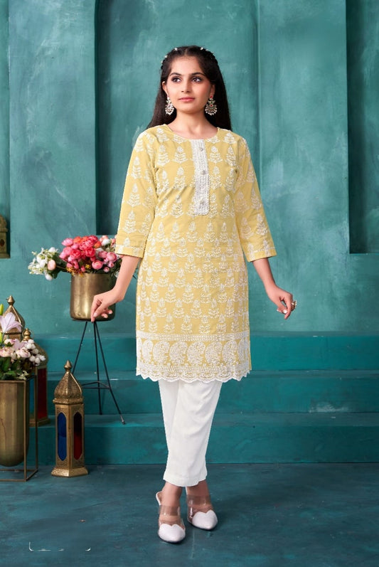 Girls Kurti & Pants Set - Devikrupa Kidswear