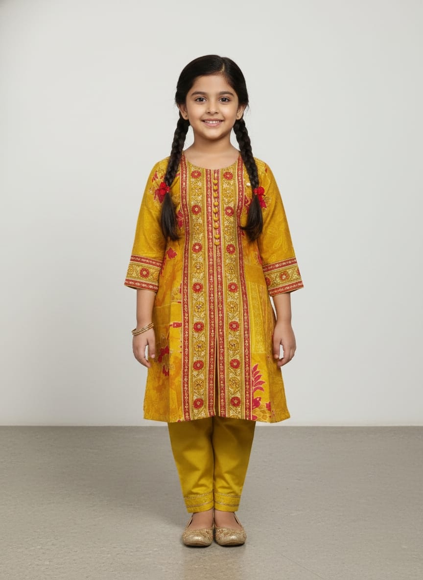 Girls Kurti & Pants Set - Devikrupa Kidswear