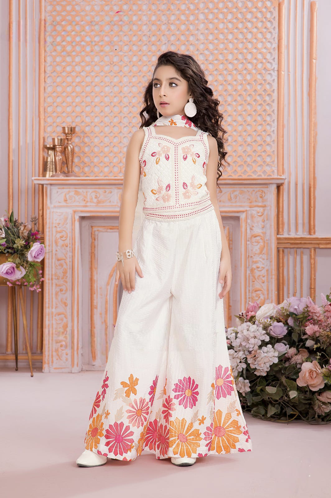 Girls Colour Palazo - Devikrupa Kidswear