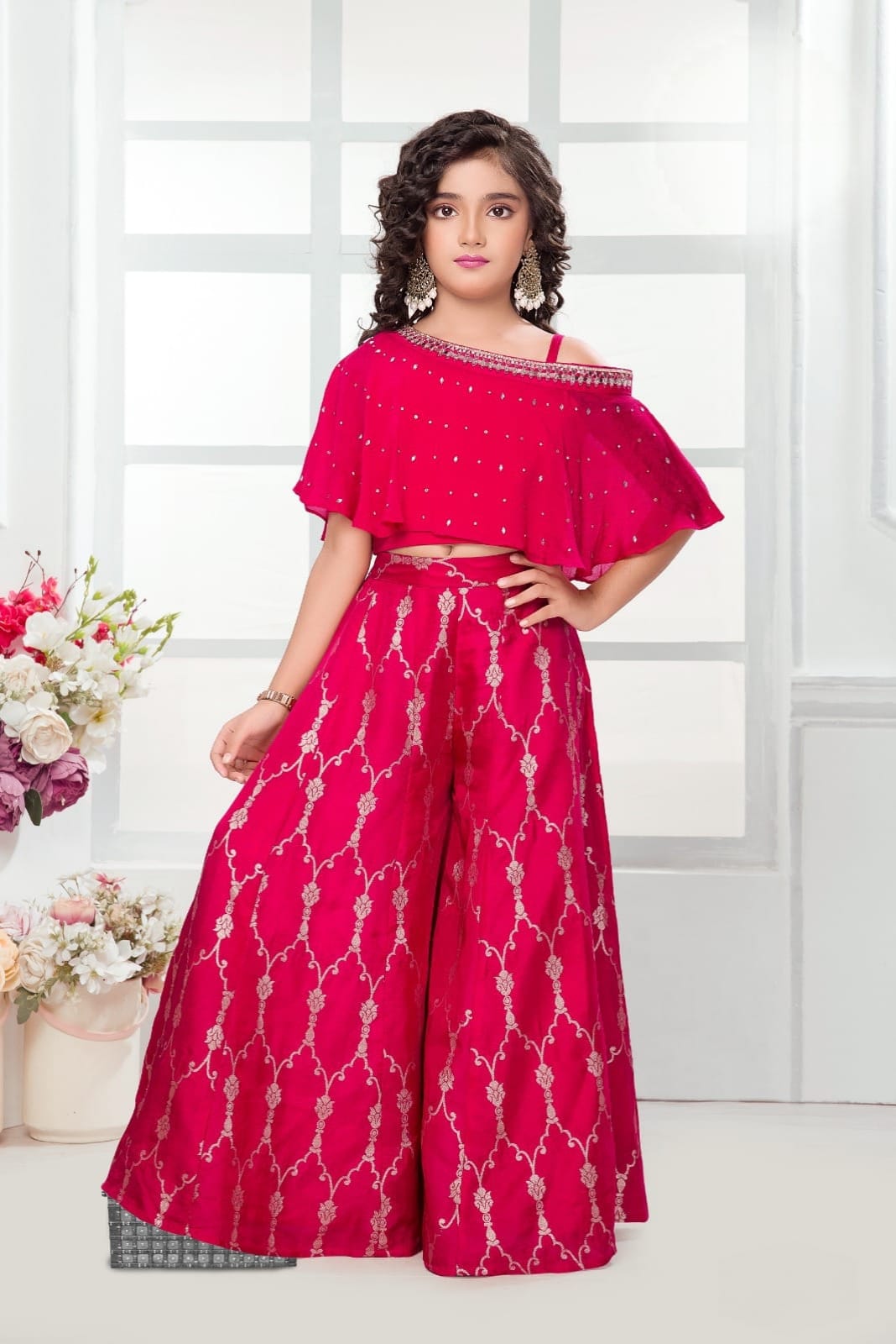 Girls Colour Palazo - Devikrupa Kidswear