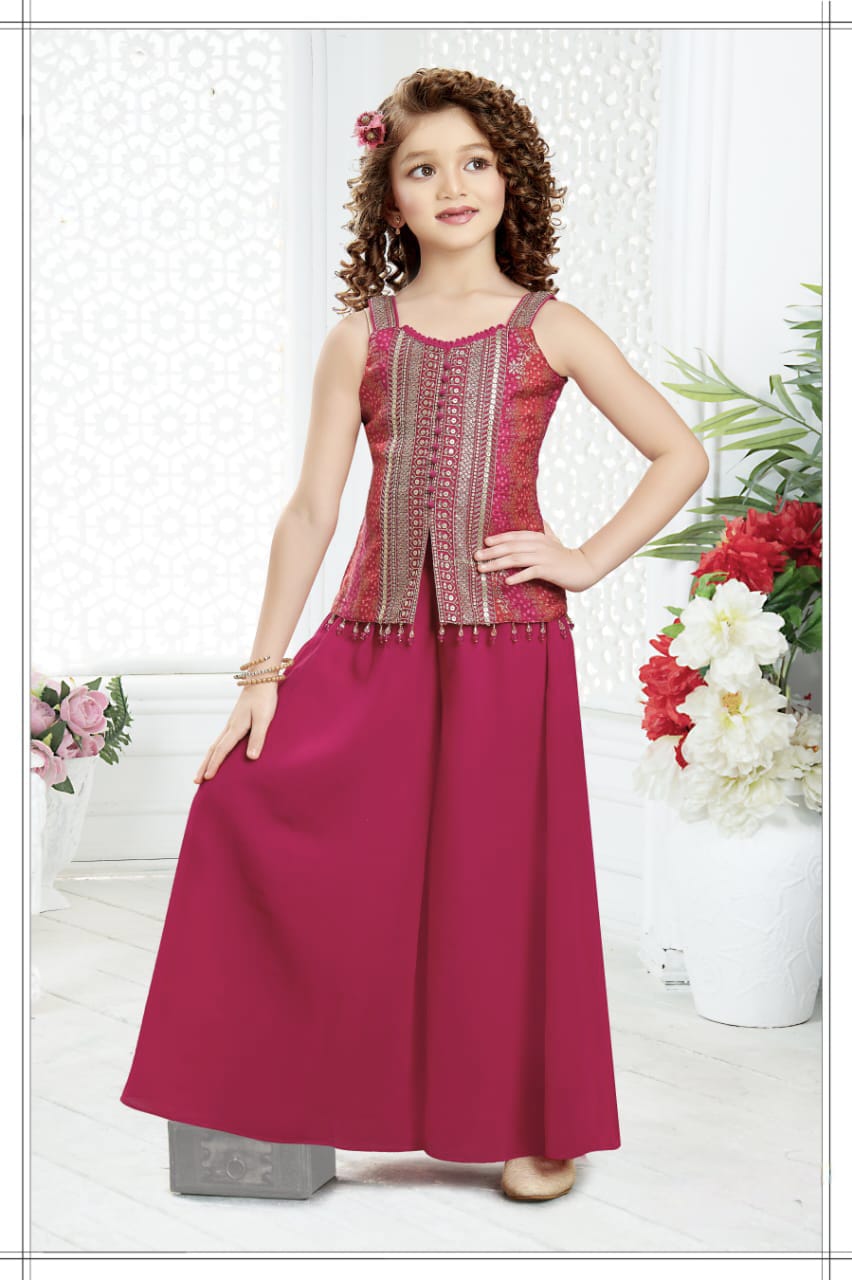 Girls Colour Palazo - Devikrupa Kidswear