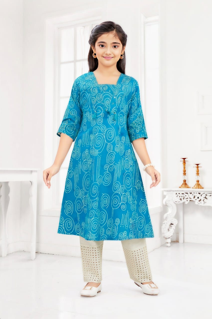 Girls Kurti & Pants Set - Devikrupa Kidswear