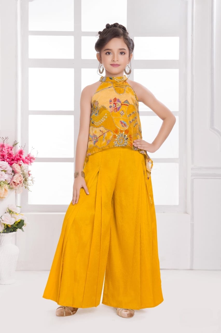 Girls Colour Palazo - Devikrupa Kidswear