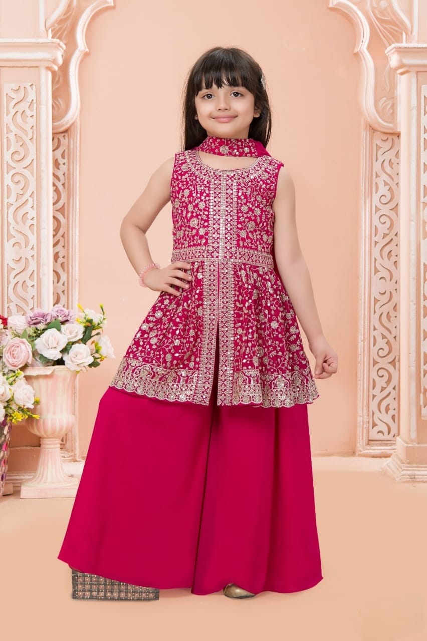 Girls Colour Palazo - Devikrupa Kidswear