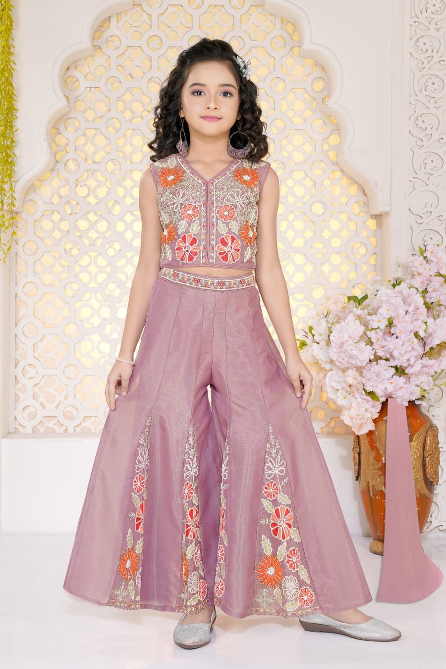 Girls Colour Palazo - Devikrupa Kidswear
