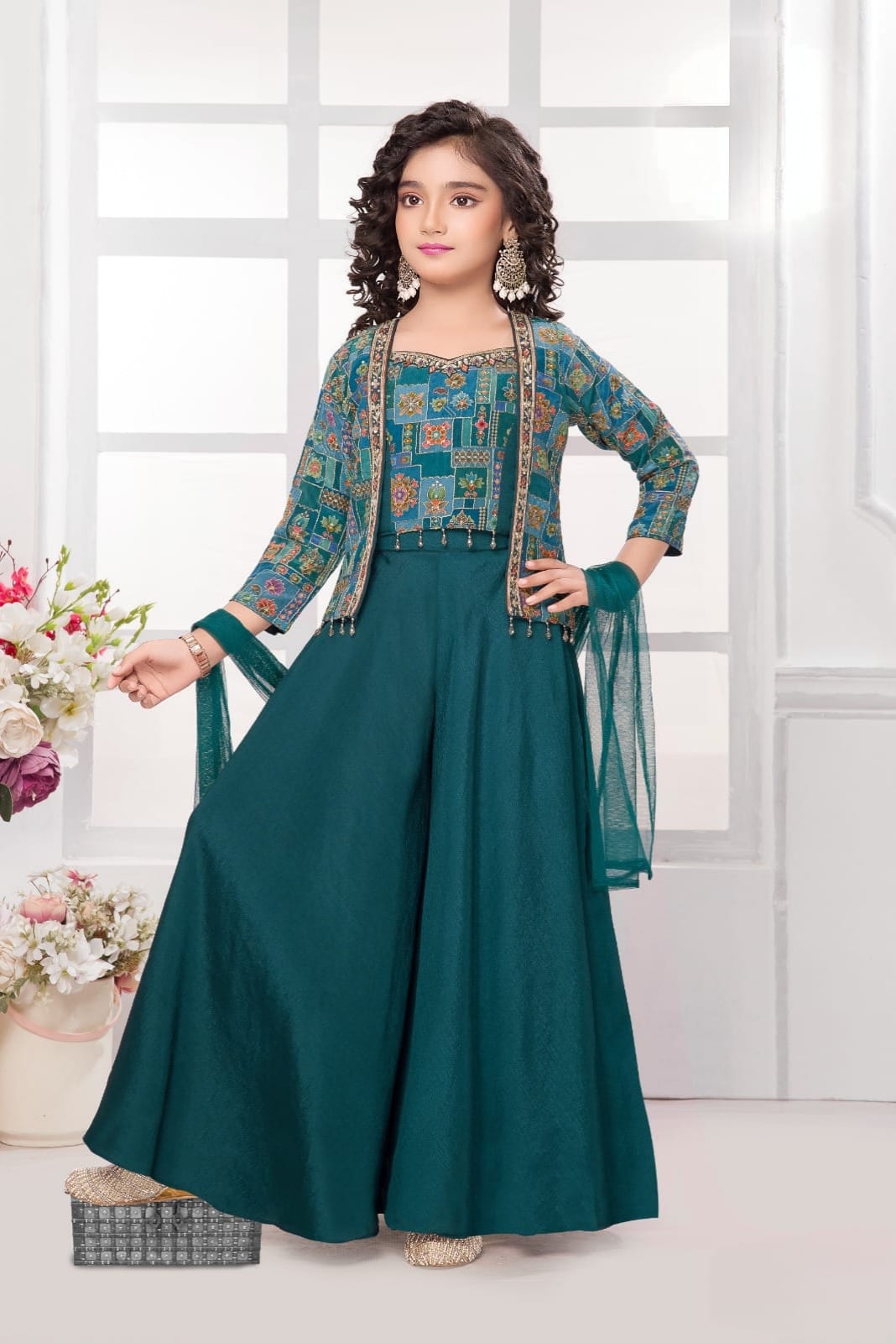 Girls Colour Palazo - Devikrupa Kidswear