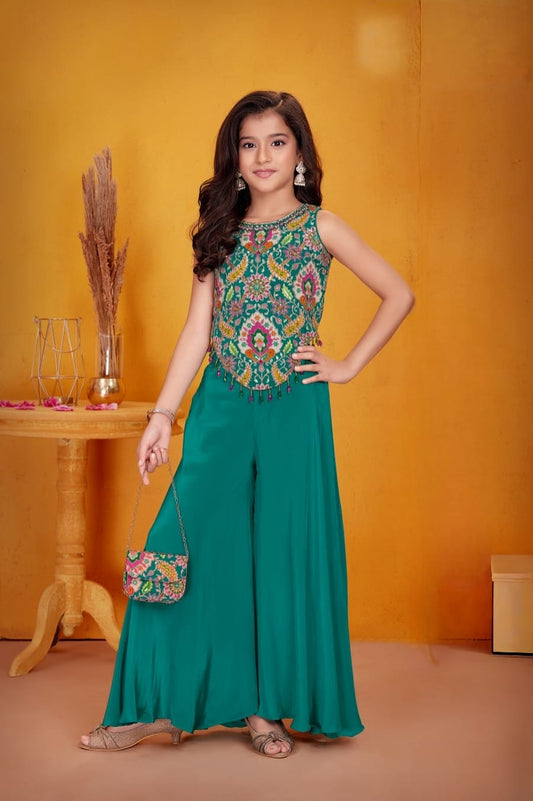 Girls Colour Palazo - Devikrupa Kidswear