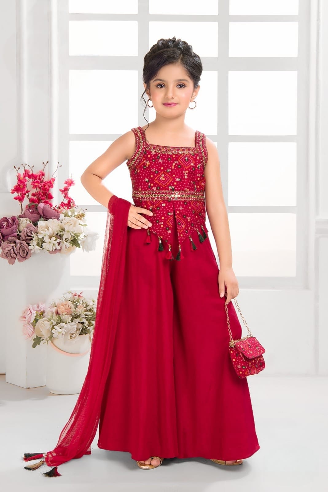Girls Colour Palazo - Devikrupa Kidswear