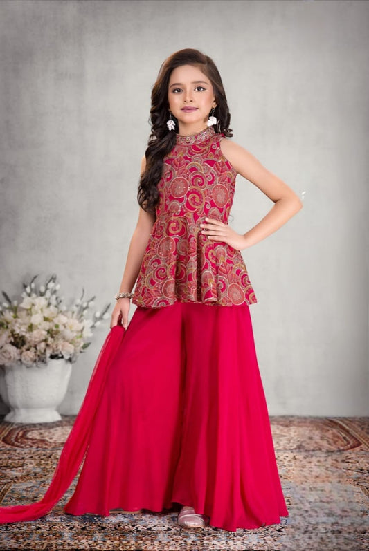 Girls Colour Palazo - Devikrupa Kidswear