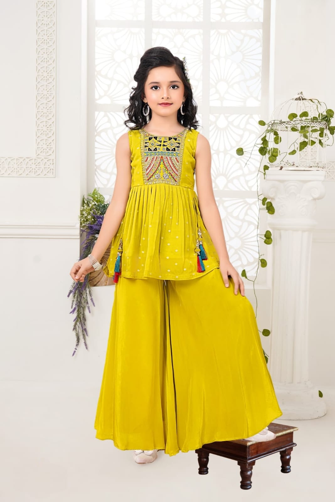 Girls Colour Palazo - Devikrupa Kidswear